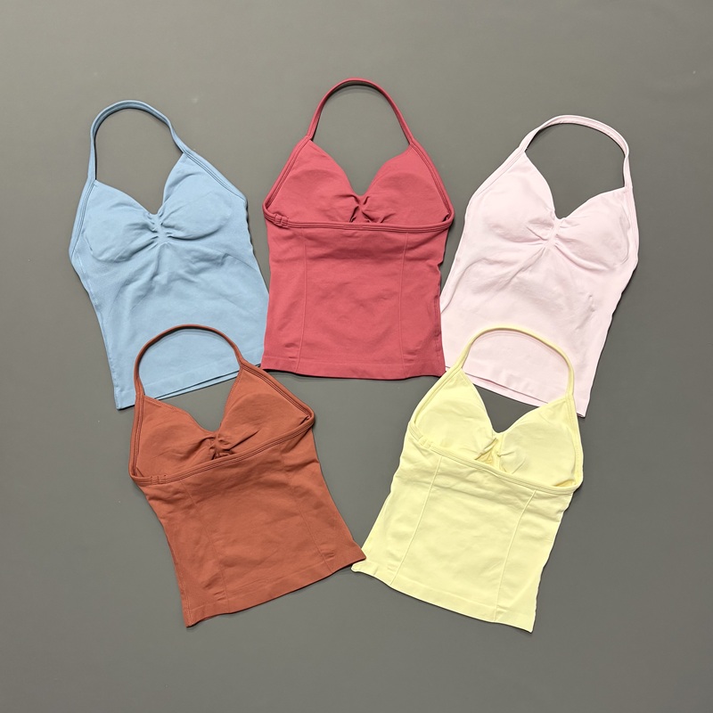 Aquatic Sports Bra - 짐 여성용 스포츠 탱크탑 심리스 홀터