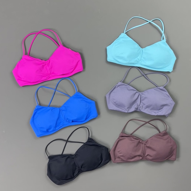Aquatic Sports Bra - HISTELLO 프론트 러치드 크로스 백 스포츠