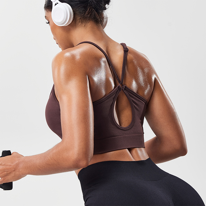 Aquatic Sports Bra - 여성용 등파임 조절형 스트랩 스포츠 브라