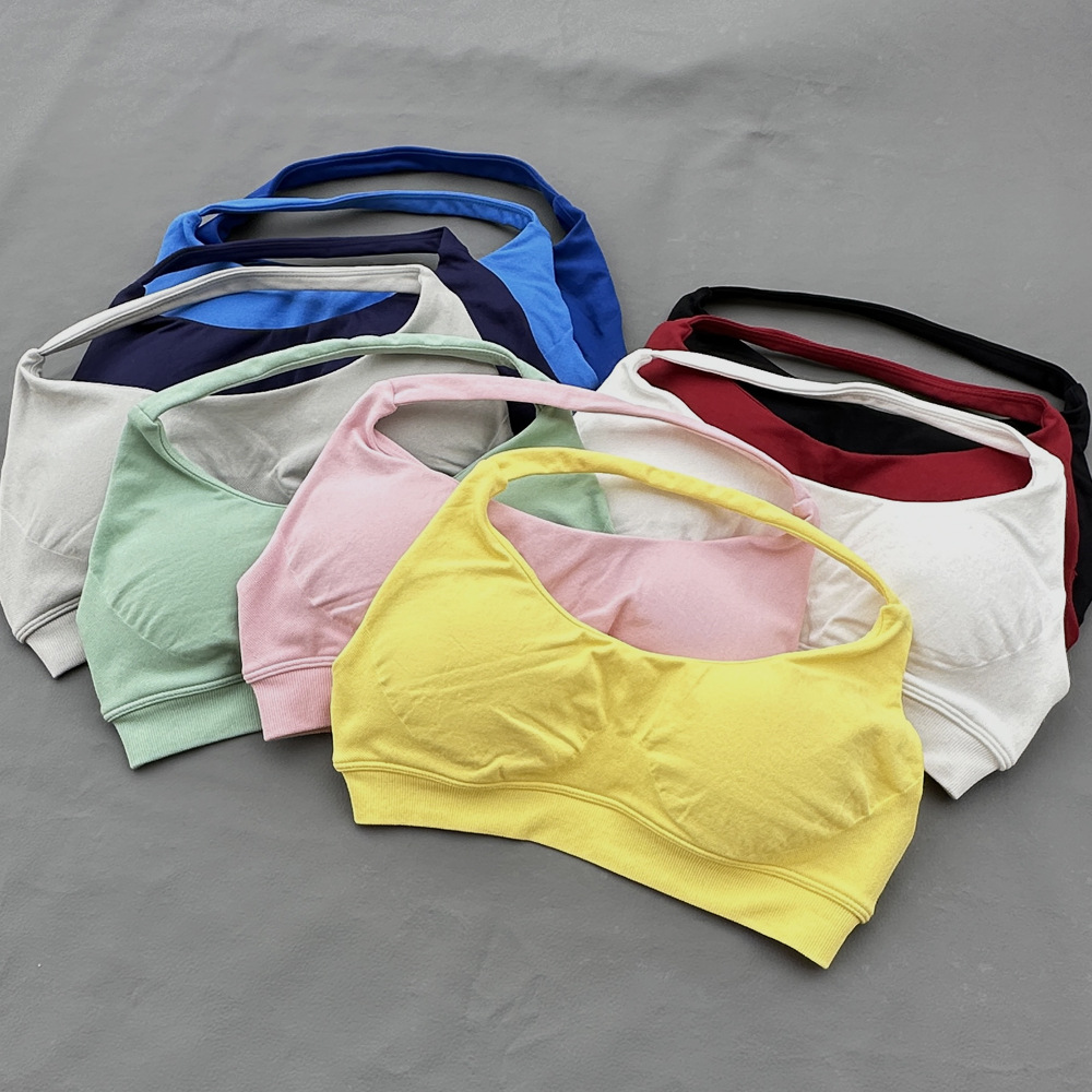 스포츠 브라 여성용 심리스 홀터탑 하이 서포트 푸쉬업  - Aquatic Sports Bra 리뷰 및 가격