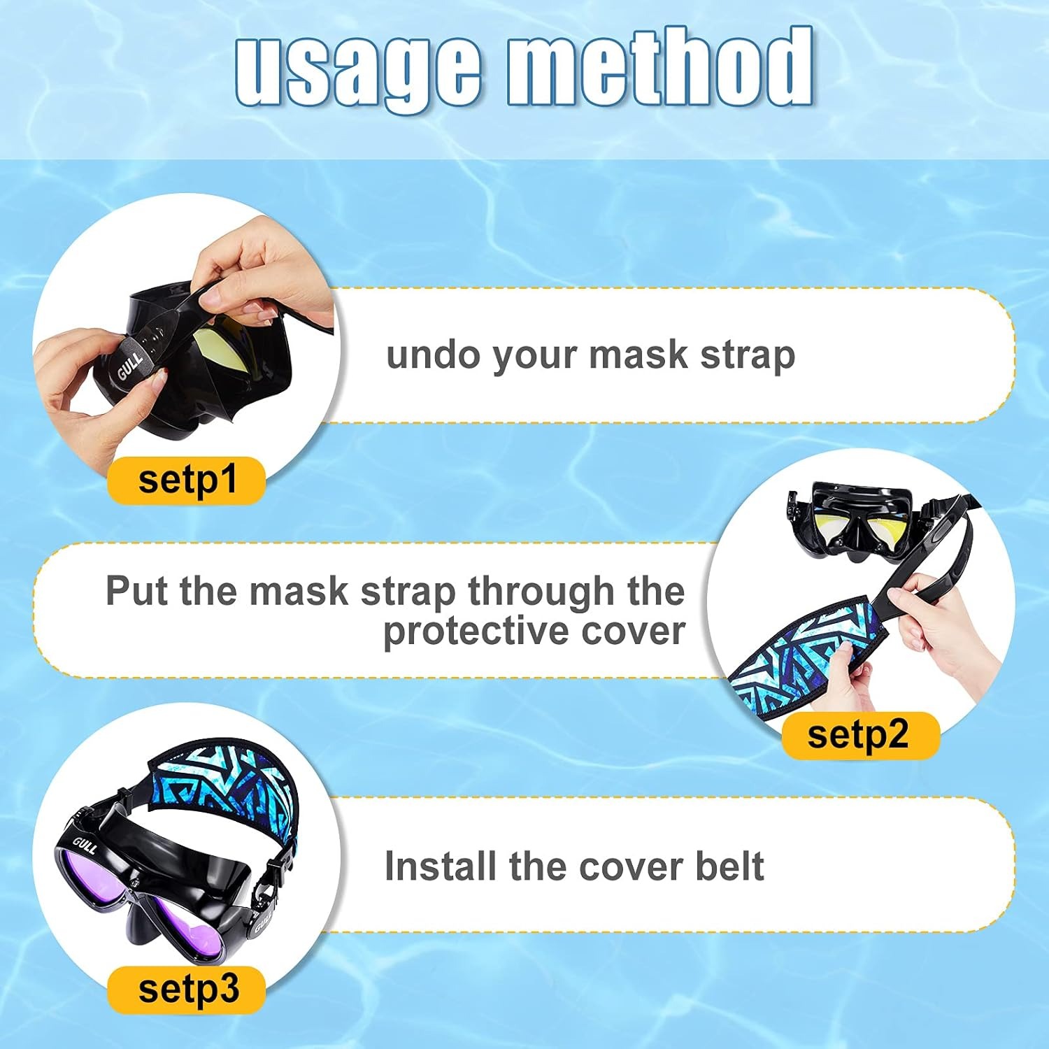 스쿠버 다이빙 마스크 스트랩 커버 네오프렌 재사용 가능 - Freediving Mask Set 리뷰 및 가격