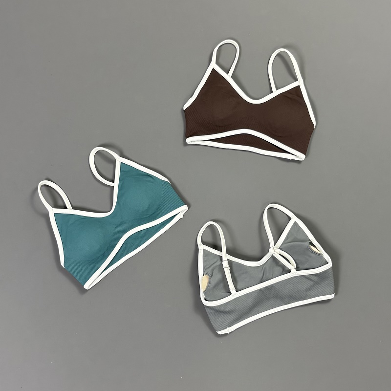 여성용 콘트라스트라인 요가 브라 V넥 화이트 엣지 얇은 - Aquatic Sports Bra 리뷰 및 가격